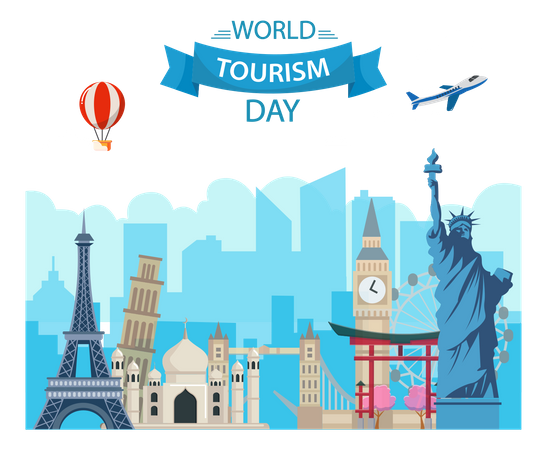 Día Mundial del Turismo  Ilustración