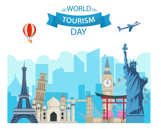 Día Mundial del Turismo  Ilustración