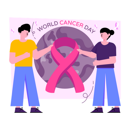 Dia Mundial do Câncer  Ilustração