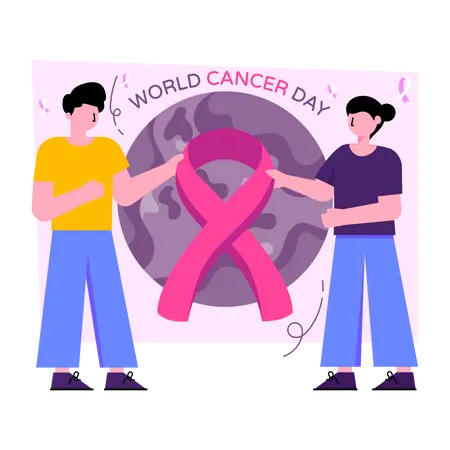Dia Mundial do Câncer  Ilustração