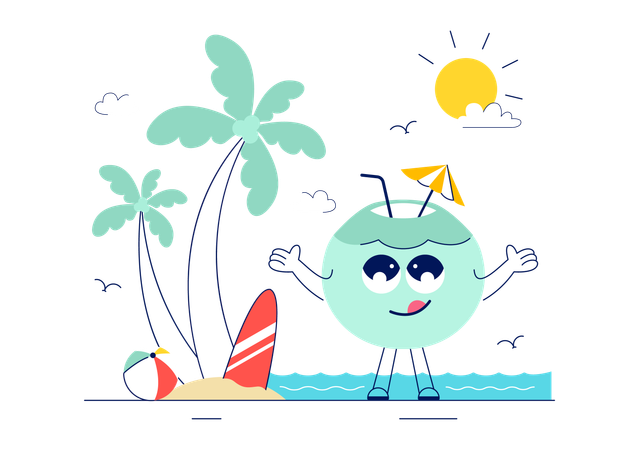 Dia Mundial do Coco  Ilustração