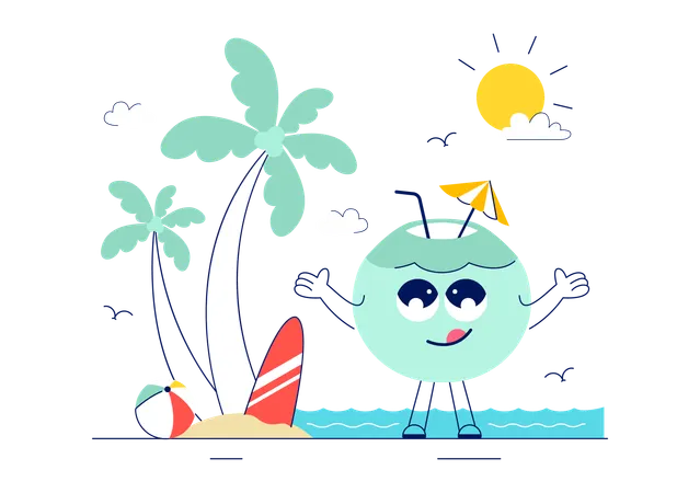Dia Mundial do Coco  Ilustração