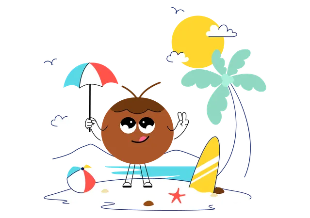 Dia Mundial do Coco  Ilustração