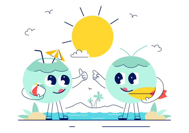 Dia Mundial do Coco  Ilustração