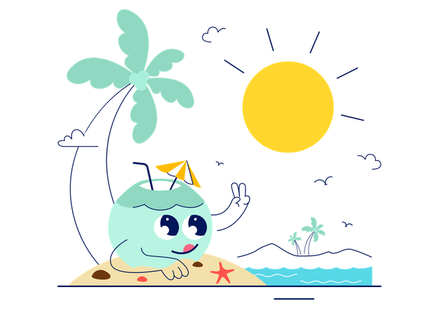 Dia Mundial do Coco  Ilustração