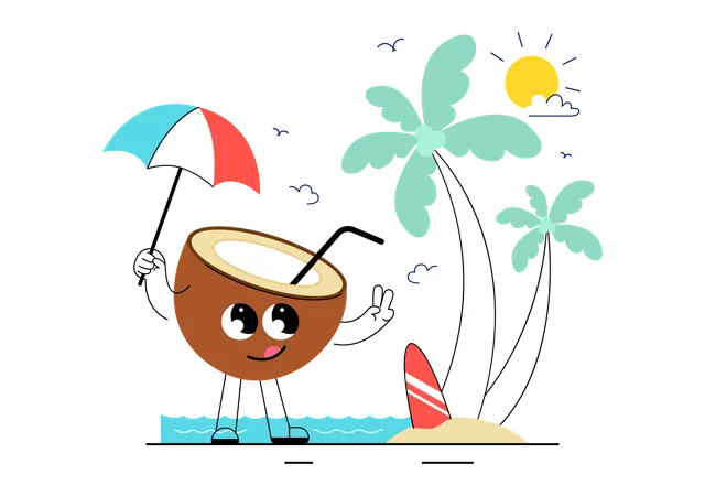 Dia Mundial do Coco  Ilustração