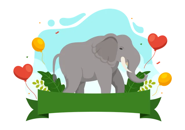 Dia Mundial do Elefante  Ilustração