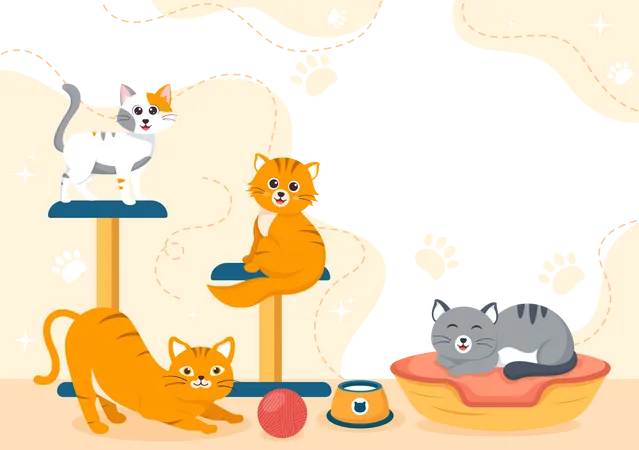 Dia mundial do gato  Ilustração