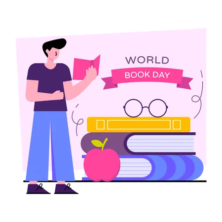 Dia Mundial do Livro  Ilustração