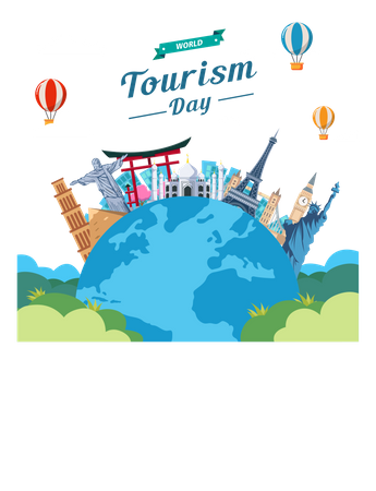 Dia Mundial do Turismo  Ilustração