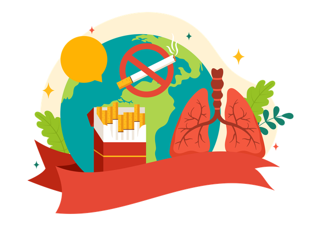 Día Mundial Sin Tabaco  Ilustración