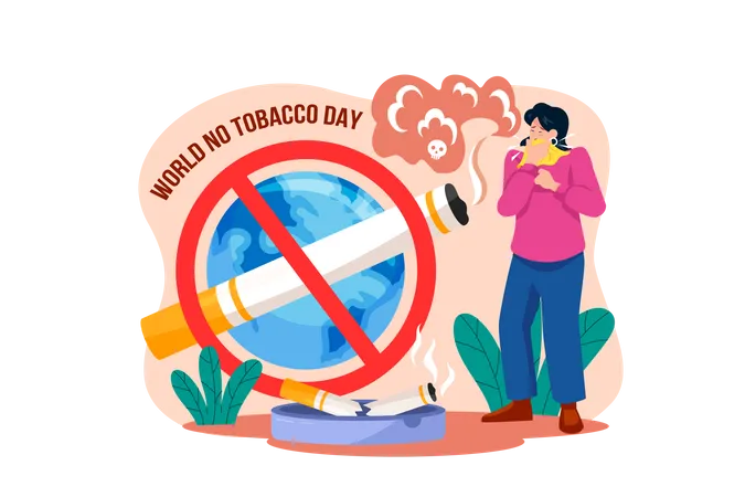 Día Mundial Sin Tabaco  Ilustración