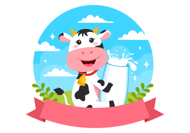 Día Nacional de la Leche  Ilustración