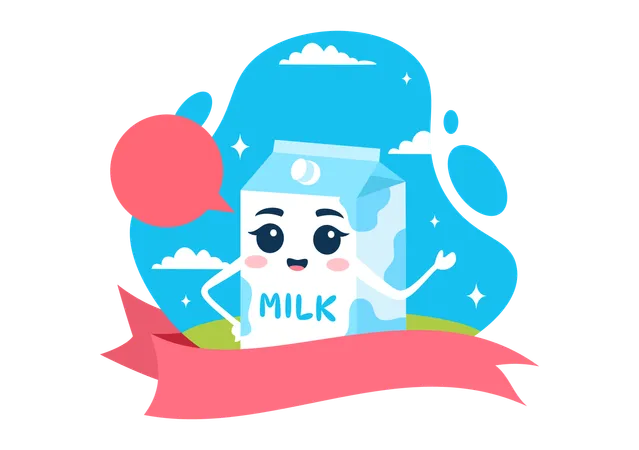 Día Nacional de la Leche  Ilustración