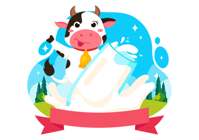 Día Nacional de la Leche  Ilustración