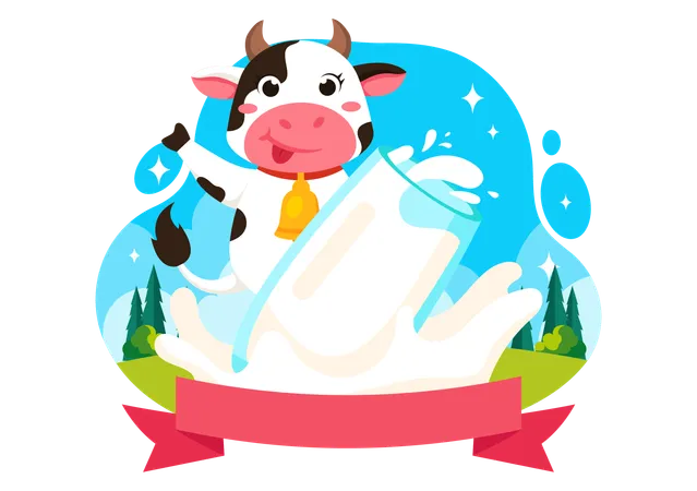 Día Nacional de la Leche  Ilustración