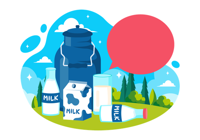 Día Nacional de la Leche  Ilustración