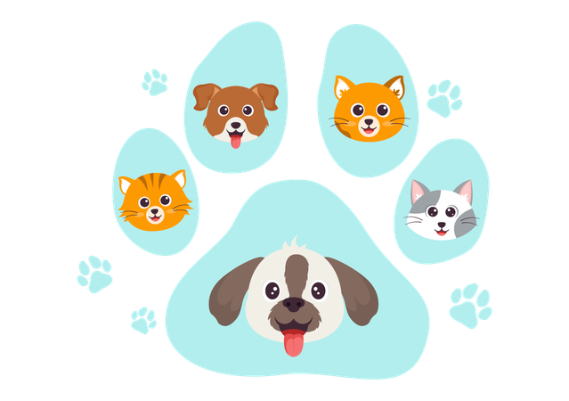 Día Nacional de las Mascotas  Ilustración