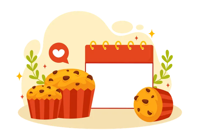 Día Nacional del Muffin  Ilustración