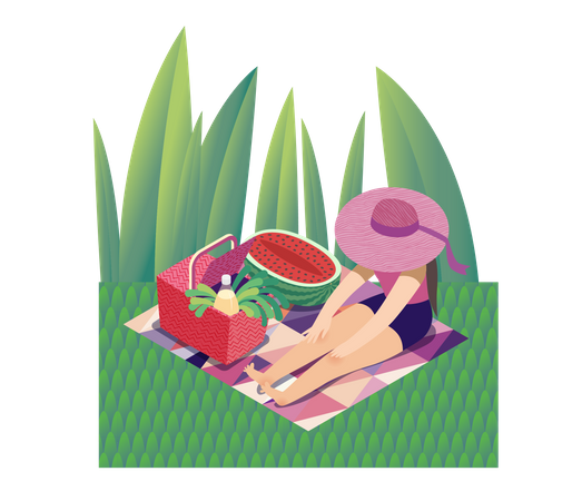 Día de picnic  Ilustración