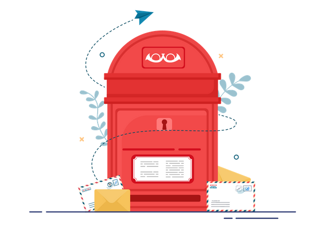 Dia internacional dos correios  Ilustração