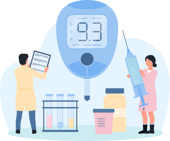 Diabetes Checkup  Illustration