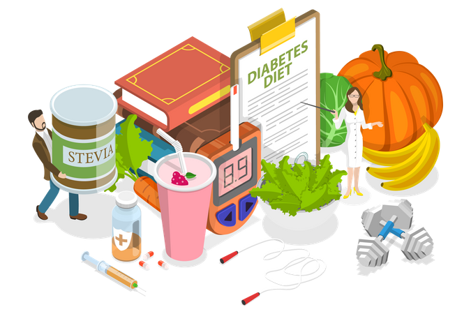 Diabetes Diet  Illustration