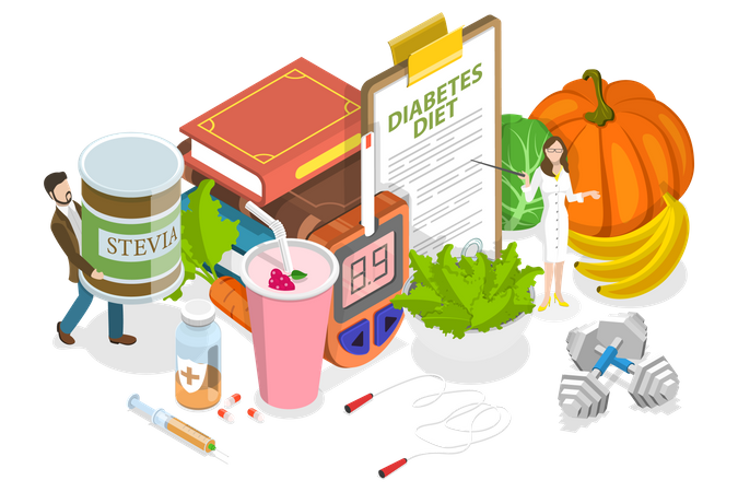 Diabetes Diet  Illustration