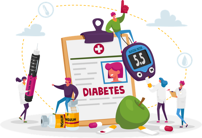 Diabetes Disease  Illustration