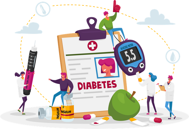 Doença diabética  Ilustração