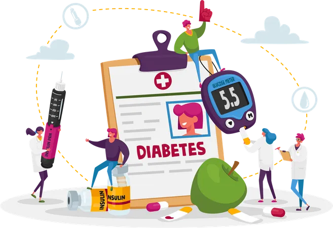 Doença diabética  Ilustração