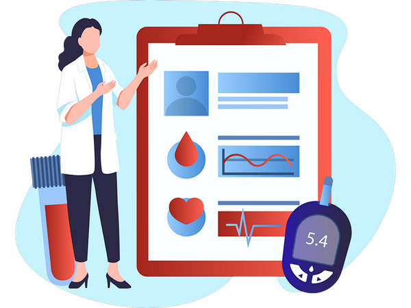 Diabetes Exam  Illustration