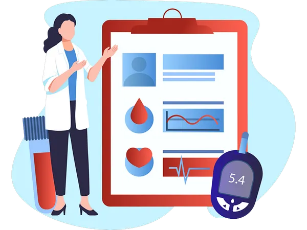 Diabetes Exam  Illustration