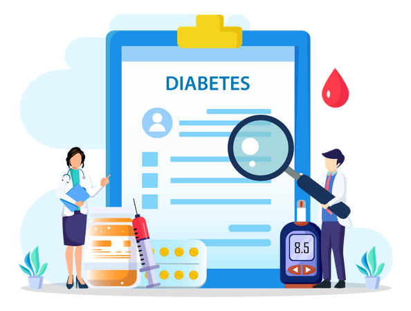 Diabetes Monitoring  Illustration