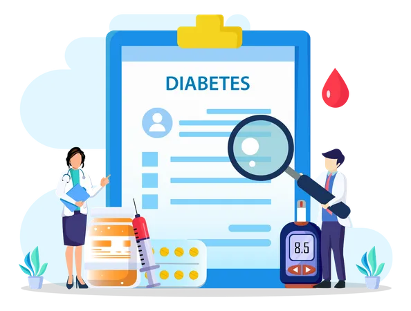 Diabetes Monitoring  Illustration
