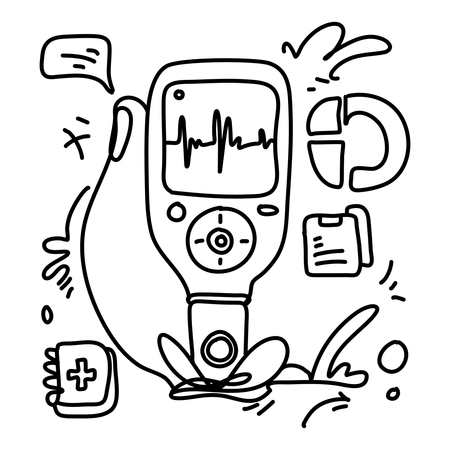 Diabetes Monitoring System  Illustration