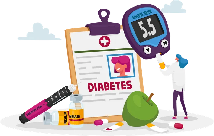 Diabetes Report  Illustration