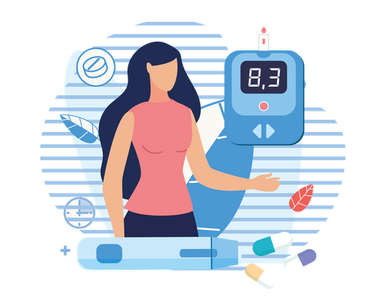 Diabetes testing  Illustration