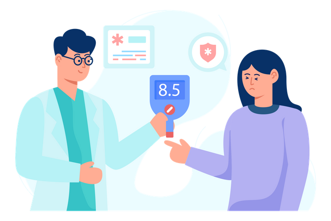 Diabetic Checkup  Illustration