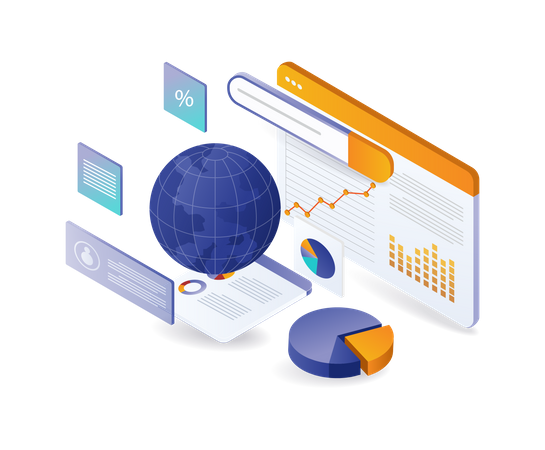 Diagnostic analyst infographic business  Illustration