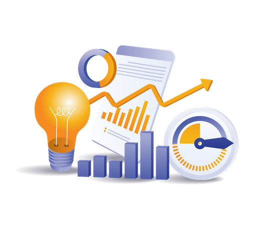 Diagnostic business growth speed analyst  Illustration