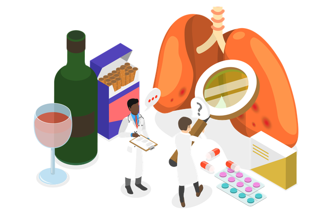 Diagnostic d'alcoolisme  Illustration