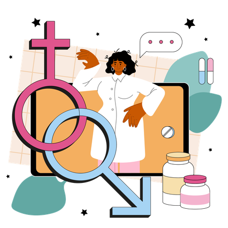 Diagnostic de dermatologie et des maladies sexuellement transmissibles  Illustration