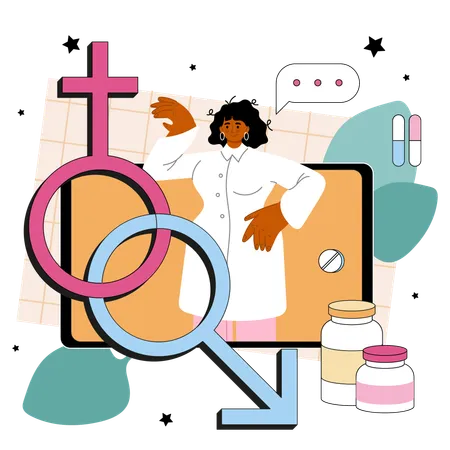 Diagnostic de dermatologie et des maladies sexuellement transmissibles  Illustration