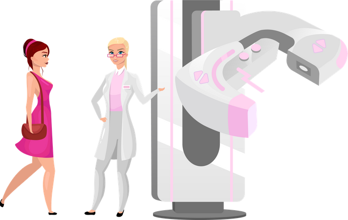 Diagnostic mammography  Illustration