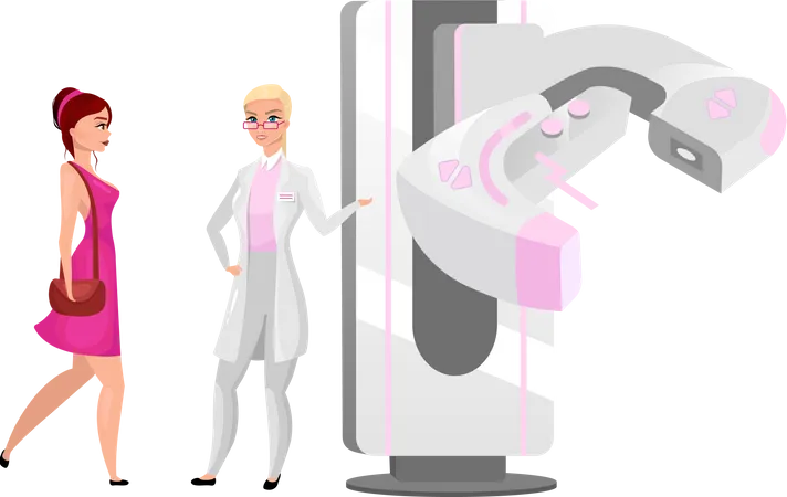 Diagnostic mammography  Illustration