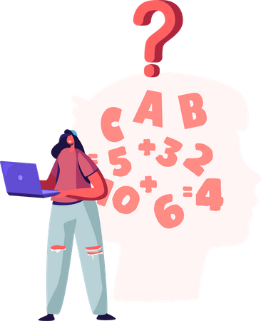 Diagnóstico de doença dislexia  Illustration