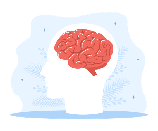 Diagnóstico de enfermedades del cerebro humano  Ilustración