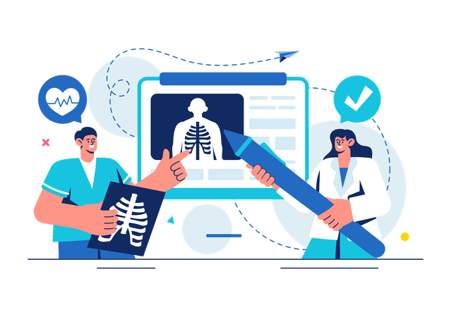 Diagnostische Radiographie  Illustration