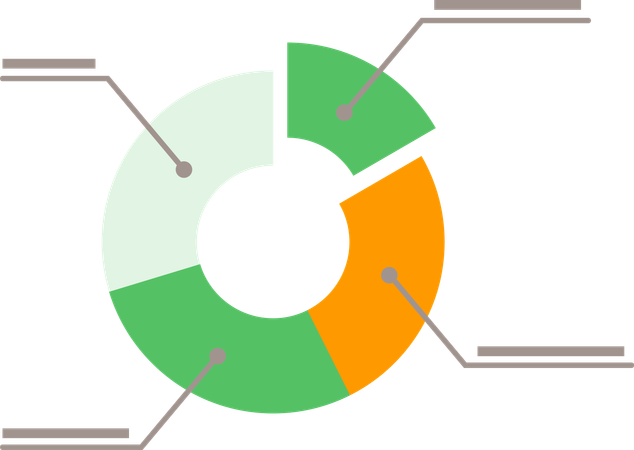 Diagrama con estadísticas y análisis para informes  Ilustración